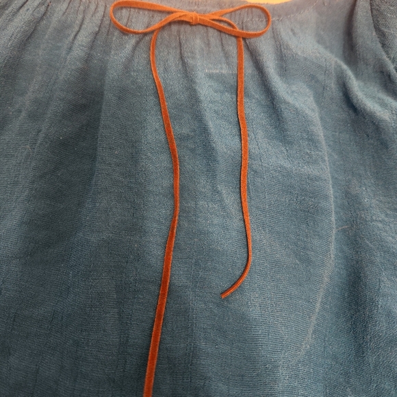 Women's Teal Blouse - Picture 8 of 8